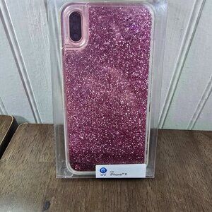 iPhone X Brand New Case Pink Glitter